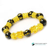 TCC™ Black Obsidian Gold Plated Double Pixiu Feng Shui Wealth Bracelet